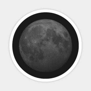 Minimal Moon Mono color Moon Fake 3D Magnet